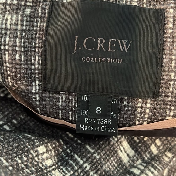 J Crew Contessa Blazer Tweed Double Breasted Raw Edges Size 8 Cotton - Picture 8 of 11